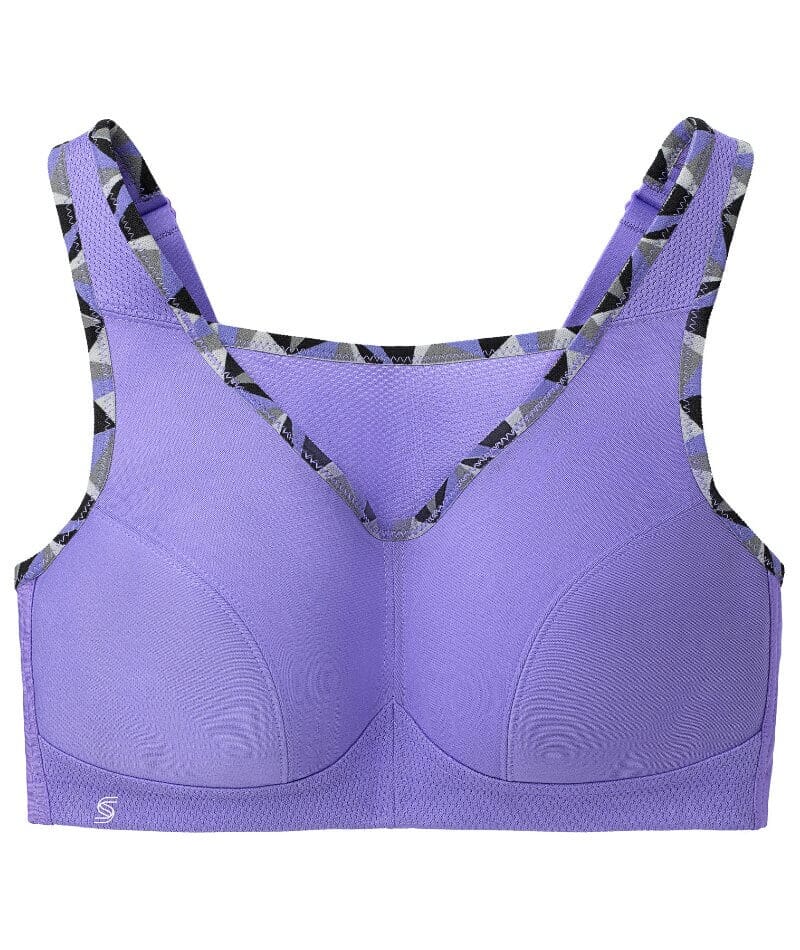 Glamorise No-Bounce Camisole Wire-free Sports Bra - Purple - Curvy Bras