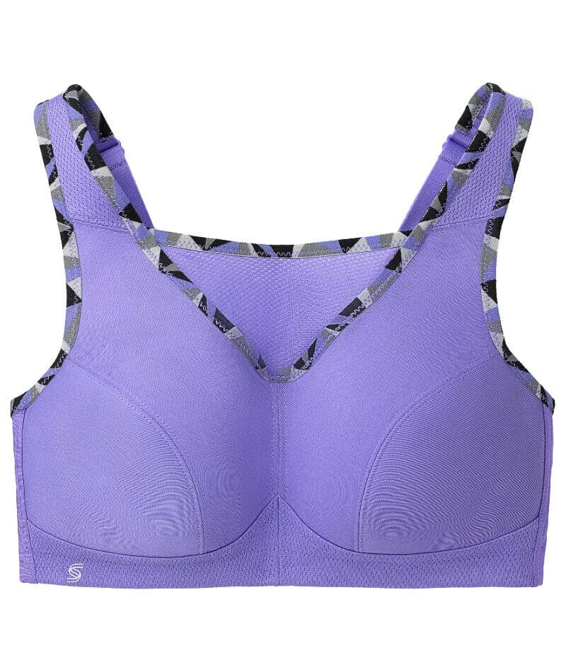 Glamorise No-Bounce Camisole Wire-Free Sports Bra - Soft Gray - Curvy