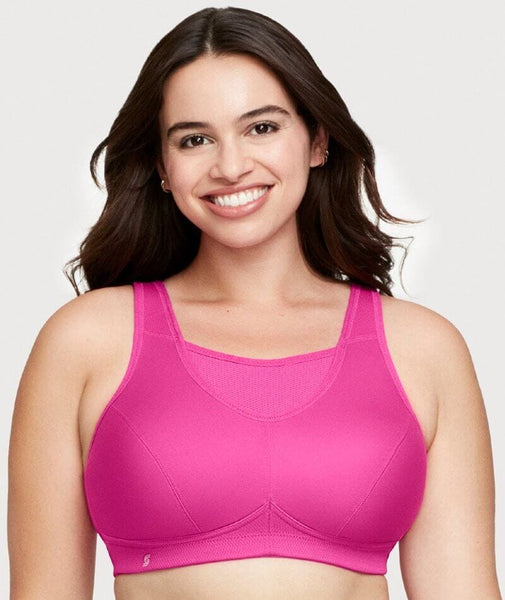 SIMU Plus Size Bras No Wire for Women V Neck Full Coverage Without Steel  Ring Underwear Adjustable Shoulder Strap Comfort Bra Hot Pink 36