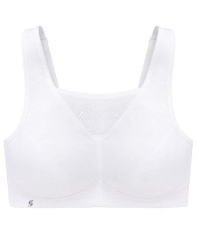 Glamorise No-Bounce Camisole Wire-free Sports Bra - White - Curvy Bras