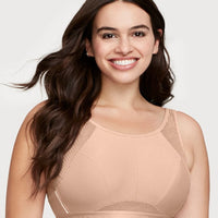 Glamorise No-Sweat Mesh Wire-free Sports Bra - Cafe