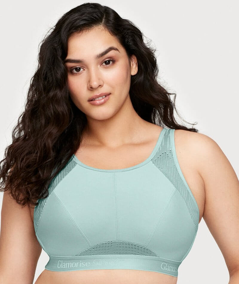 Glamorise No-Sweat Mesh Wire-free Sports Bra - Jade