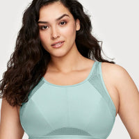 Glamorise No-Sweat Mesh Wire-free Sports Bra - Jade