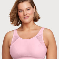 Glamorise No-Sweat Mesh Wire-free Sports Bra - Pink