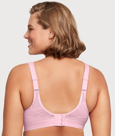 Glamorise No-Sweat Mesh Sports Bra - Pink Bras