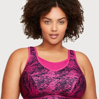 Glamorise No-Bounce Camisole Elite Wire-free Sports Bra - Fuchsia Print