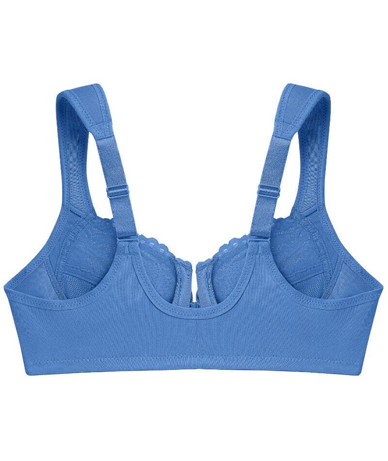 Glamorise WonderWire Front-Closure Bra - Blue Bras