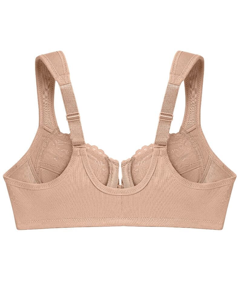 Glamorise WonderWire Front-Closure Bra - Cafe - Curvy Bras