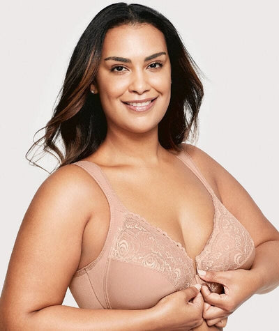 Glamorise WonderWire Front-Closure Bra - Cappuccino Bras