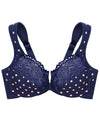 Glamorise WonderWire Front-Closure Bra - Navy Print Bras