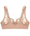 Glamorise WonderWire Front-Closure Stretch Lace Bra - Cafe Bras