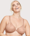 Glamorise WonderWire Front-Closure Stretch Lace Bra - Cappuccino Bras