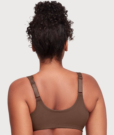 Glamorise WonderWire Front-Closure Stretch Lace Bra - Mocha Bras