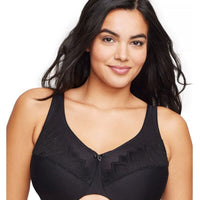 Glamorise WonderWire Minimizer Bra - Black - Curvy Bras