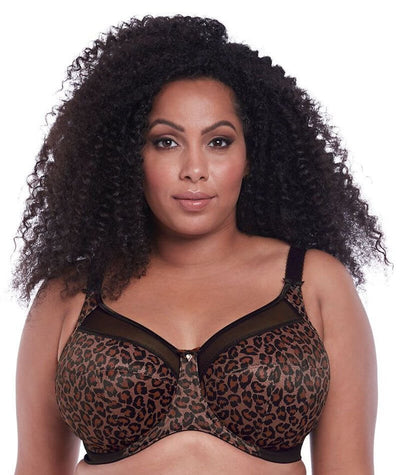 Goddess Kayla Underwire Banded Bra - Dark Leopard Bras 34I Dark Leopard