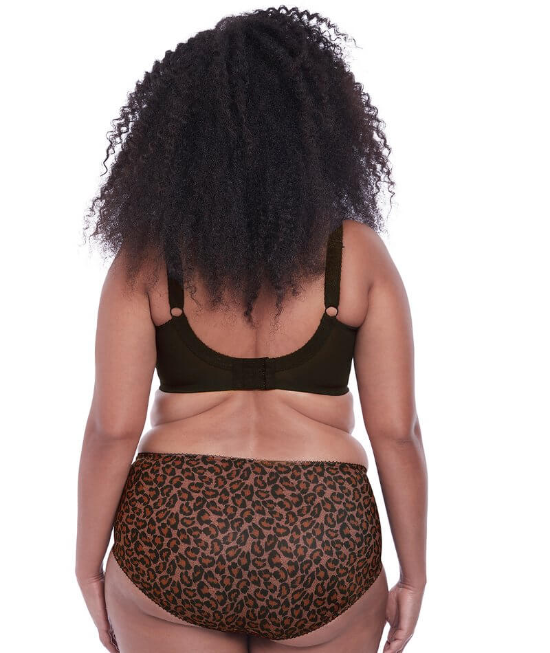 Goddess Kayla Underwire Banded Bra - Dark Leopard - Curvy Bras