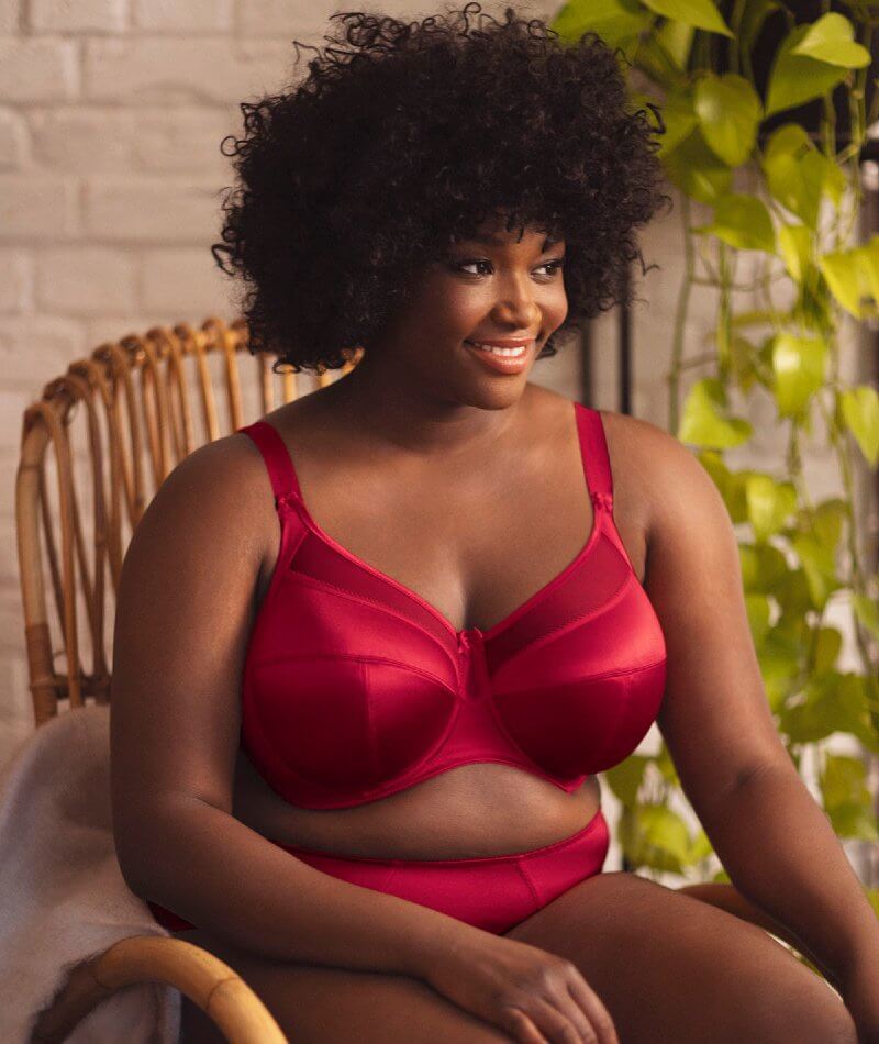 Goddess Keira Underwired Banded Bra - Crimson Bras