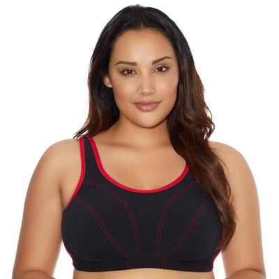 Goddess Sport Soft Cup Wire-free Sports Bra - Black - Curvy Bras