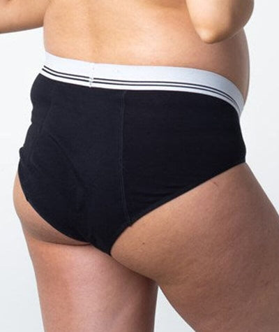 Hotmilk Icon Cotton Moderate Leakproof Hi Brief - Black Knickers