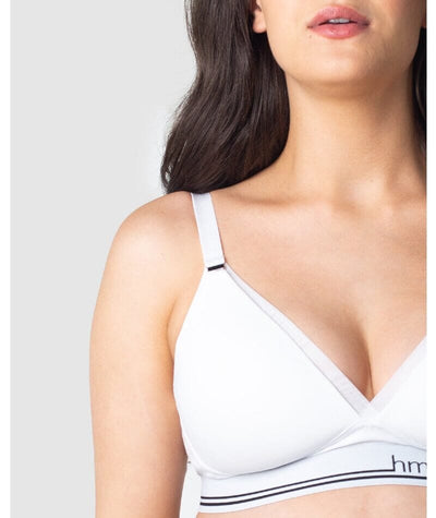 Hotmilk Icon Cotton T-Shirt Wire-free Nursing Bra - White - Curvy