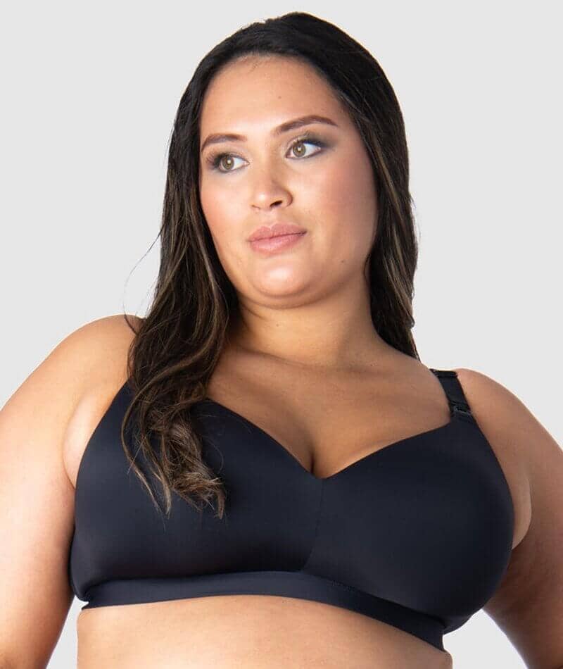 Hotmilk Infinite T-Shirt Wirefree Nursing Bra - Black Bras