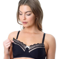 Hotmilk Show Off Wire-free Nursing & Maternity Bra - Black