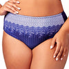 Elila Printed Lace Brief - Blue White Knickers