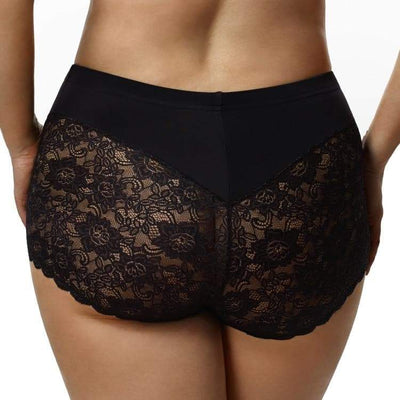 Elila Cheeky Stretch Lace Brief - Black Knickers