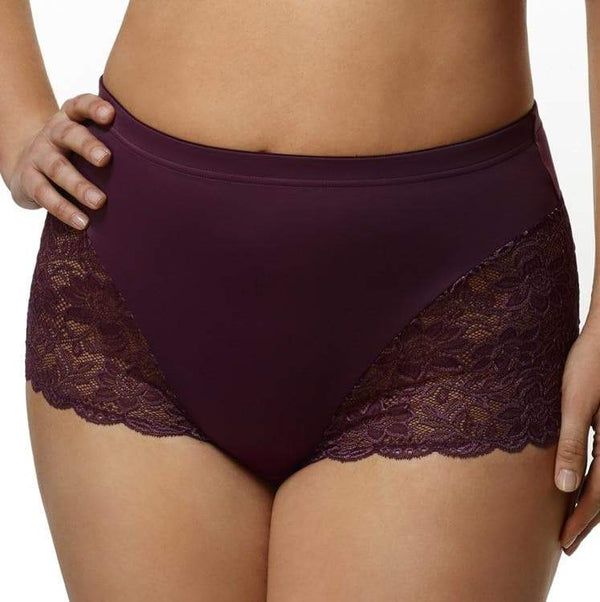 Elila Cheeky Stretch Lace Brief Plum Curvy Bras - Main Image
