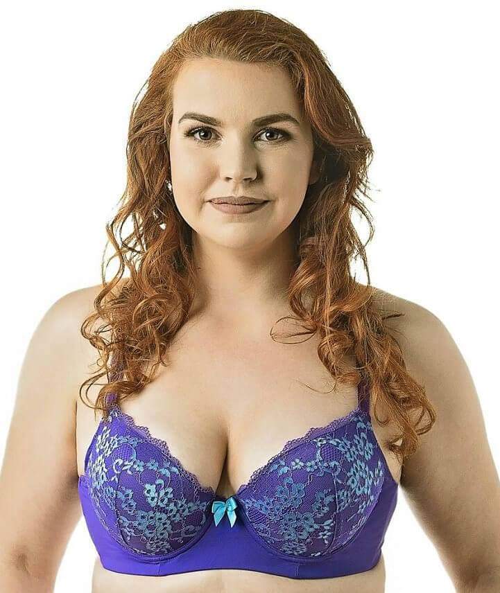 Lady Emprezz Frenchie Padded Shaping Bra - Purple/Aqua Bras 40A