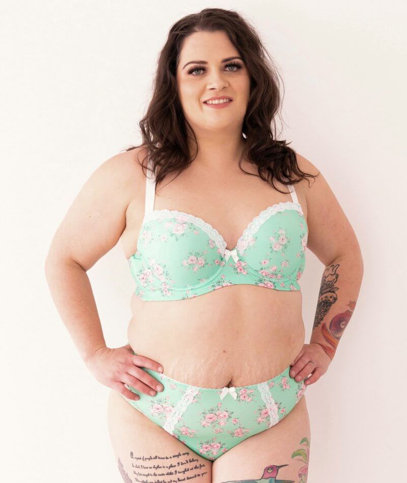 Lady Emprezz Laverne High Rise Brief - Aqua Vintage Knickers