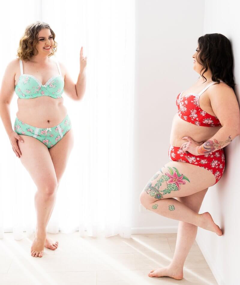 Lady Emprezz Laverne High Rise Brief - Aqua Vintage Knickers