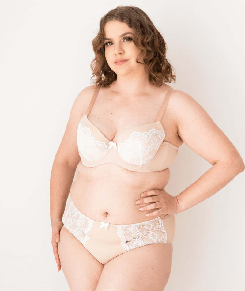 Lady Emprezz Sandy High Waist Brief - Beige Knickers
