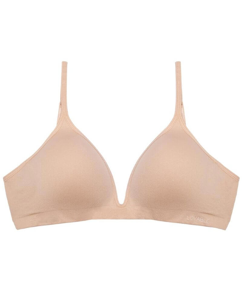 Lovable Seamless Contour Soft Cup Wire-free Bra - Nude - Curvy Bras