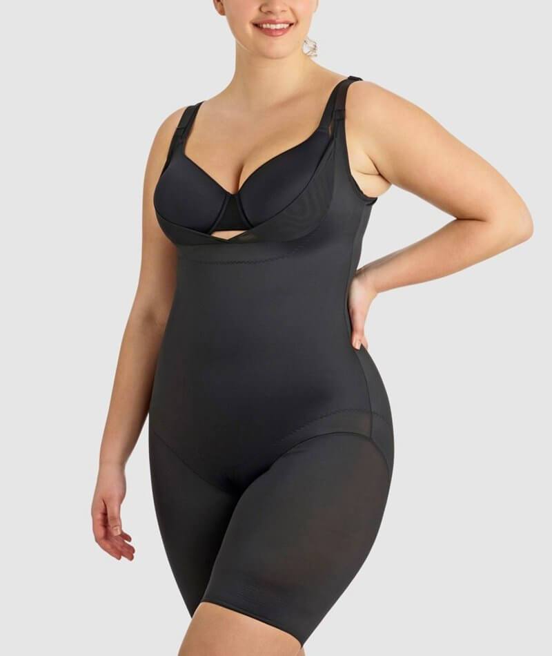 Miraclesuit Adjustable Fit Long Leg Singlette - Black