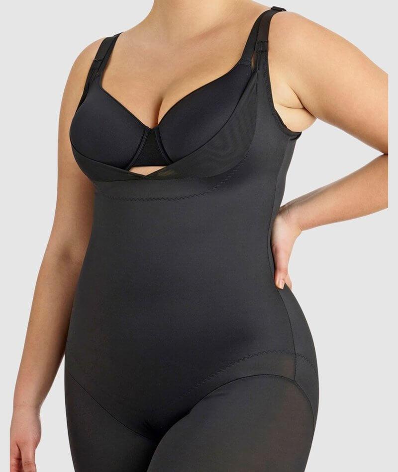 Miraclesuit Adjustable Fit Long Leg Singlette - Black Shapewear