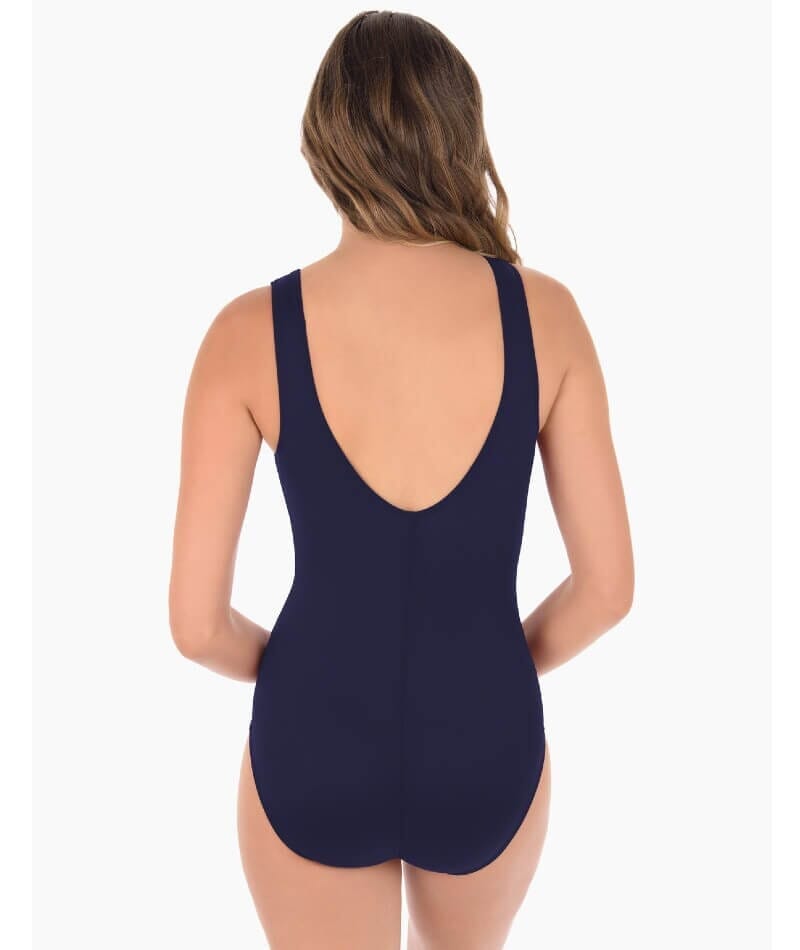 Miraclesuit Swim Illusionists Palma Shaping High Neck DD Cup One Piece Swimsuit - Midnight Swimwear 
