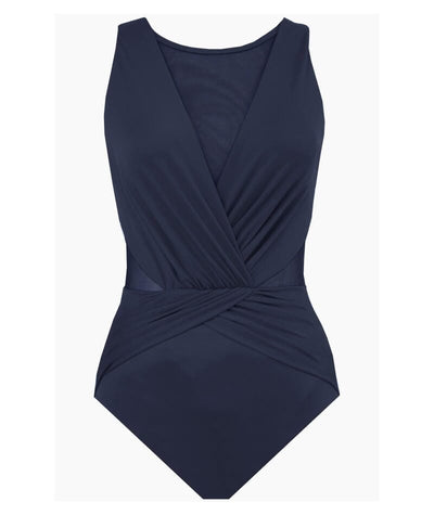 Miraclesuit Swim Illusionists Palma Shaping High Neck DD Cup One Piece Swimsuit - Midnight Swimwear