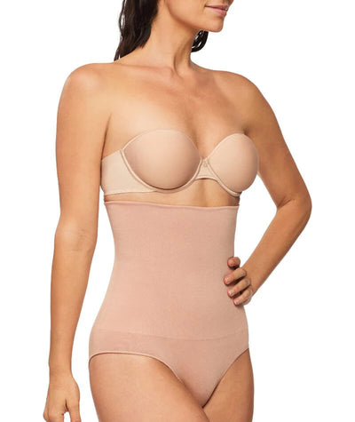 Nancy Ganz Bamboo Essentials High Waisted Brief - Mahogany Shapewear