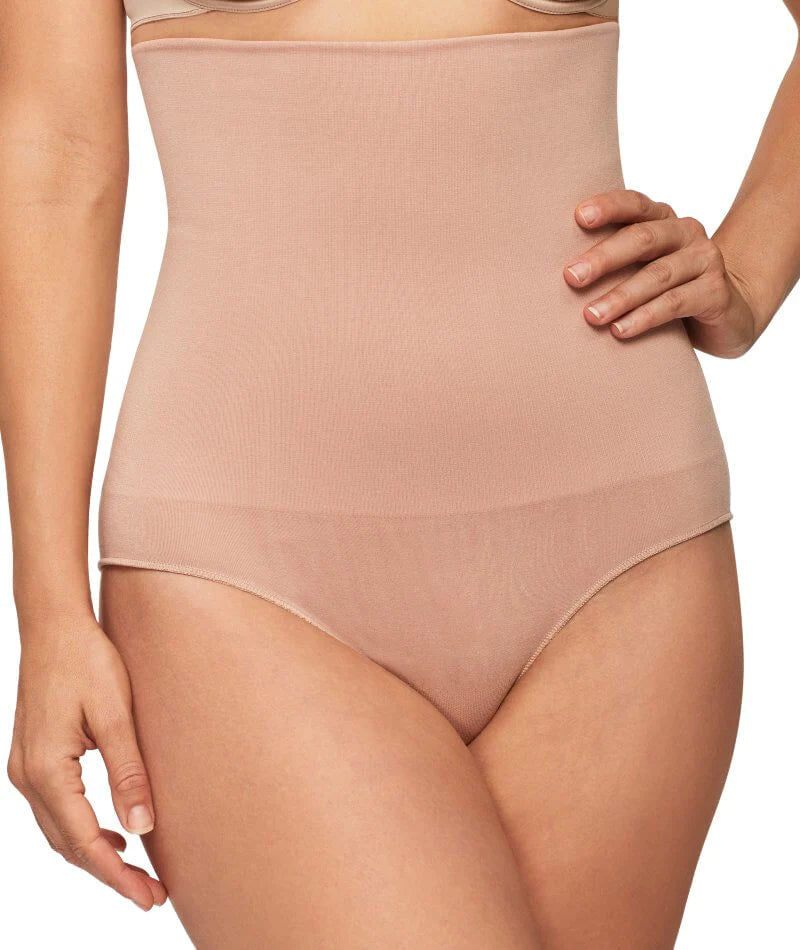 Nancy Ganz Bamboo Essentials High Waisted Brief - Mahogany Shapewear