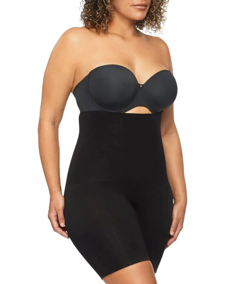 Nancy Ganz Bamboo Essentials High Waisted Thigh Shaper Short - Black Shapewear