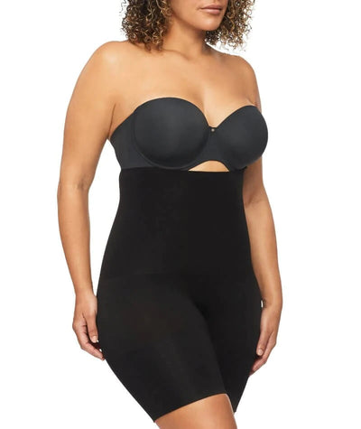 Teez-Her Black Slimming Short With Invisible Panel Smooths Tummy RN 45749  NEW!!