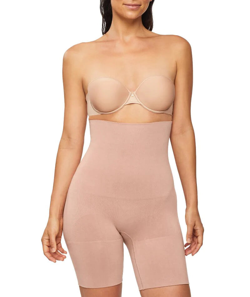 Nancy Ganz Bamboo Essentials High Waisted Thigh Shaper Short - Mahogany Shapewear