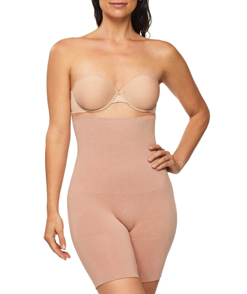 Nancy Ganz Bamboo Essentials High Waisted Thigh Shaper Short - Mahogany Shapewear
