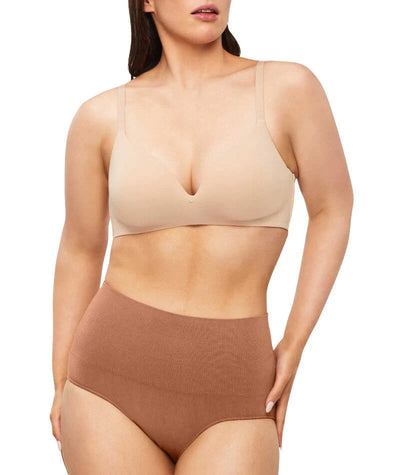 Nancy Ganz Bamboo Essentials Waisted Brief - Cocoa Shapewear