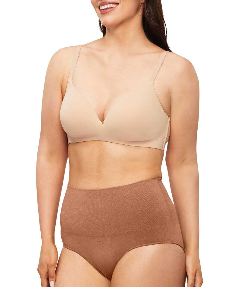 Nancy Ganz Bamboo Essentials Waisted Brief - Cocoa Shapewear