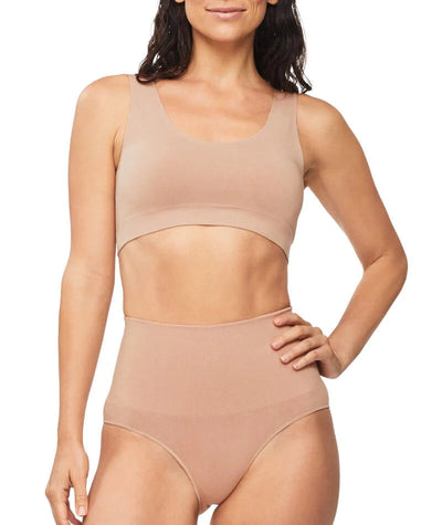 Nancy Ganz Bamboo Essentials Waisted Brief - Mahogany Shapewear