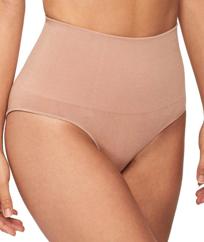 Nancy Ganz Bamboo Essentials Waisted Brief - Mahogany Shapewear