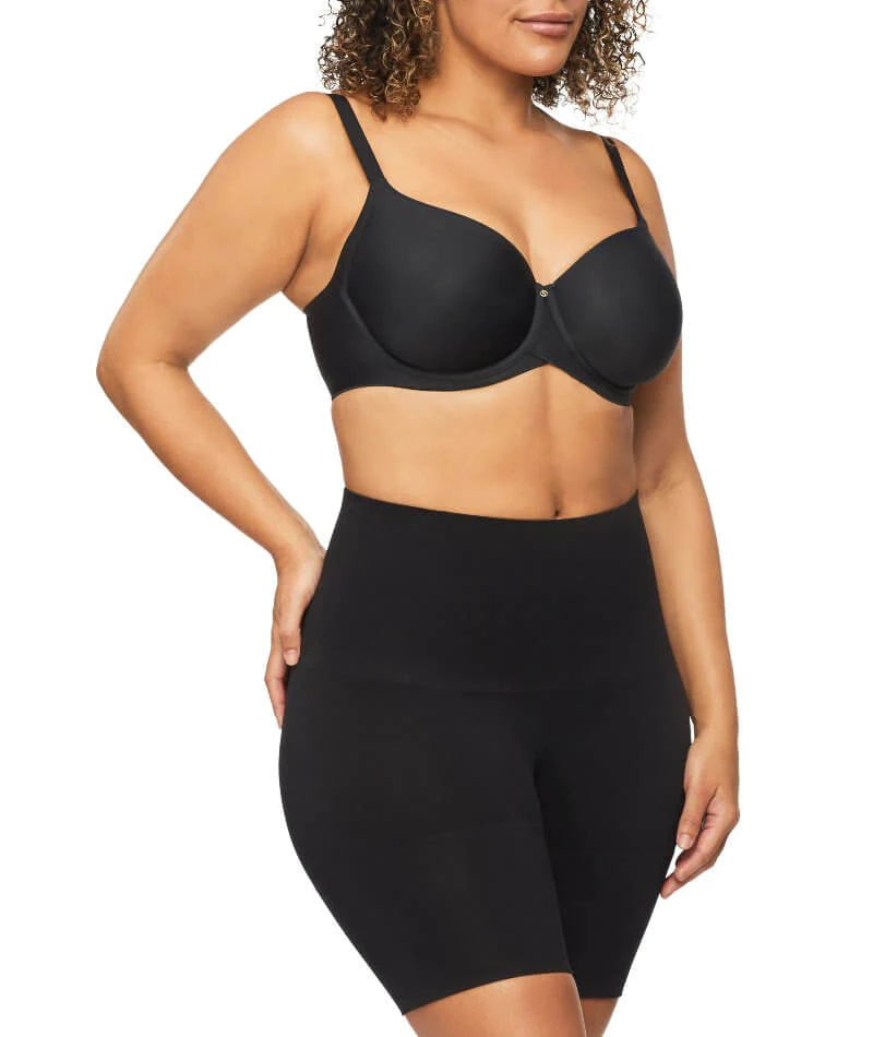 Nancy Ganz Bamboo Essentials Waisted Thigh Shaper Short - Black Shapewear