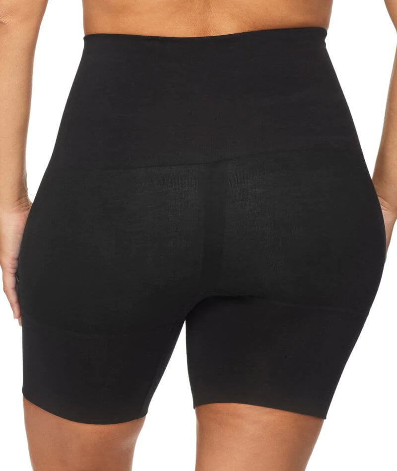 Nancy Ganz Bamboo Essentials Waisted Thigh Shaper Short - Black Shapewear